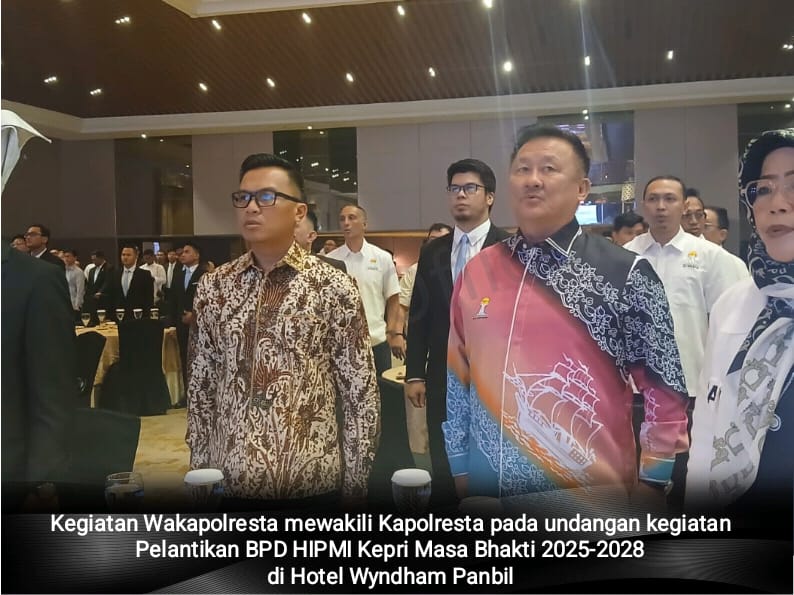 Wakapolresta Barelang Hadiri Pelantikan BPD HIPMI Kepri 2025–2028